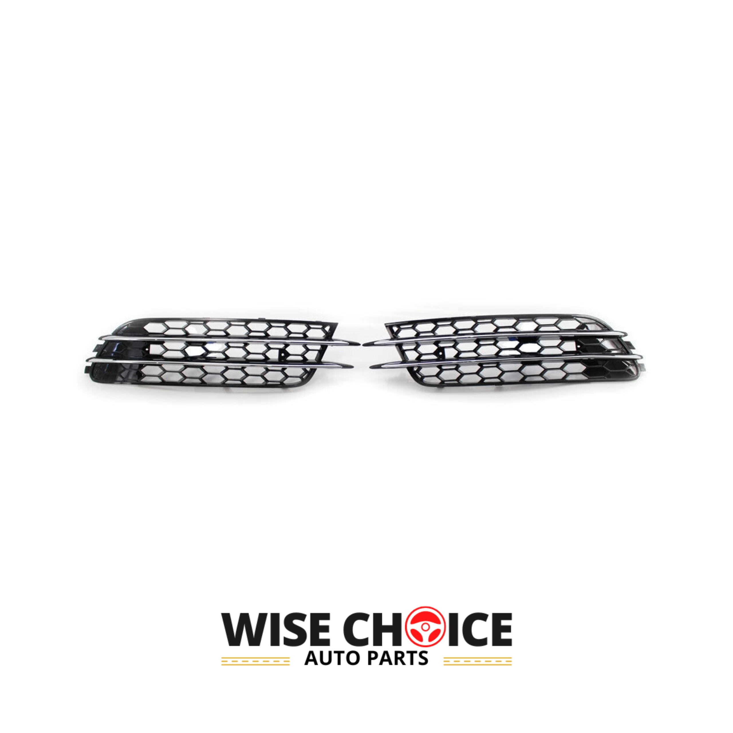 Audi Honeycomb Black Side Fog Light Mesh Grilles | C7 A6/S6 (2012-2015)