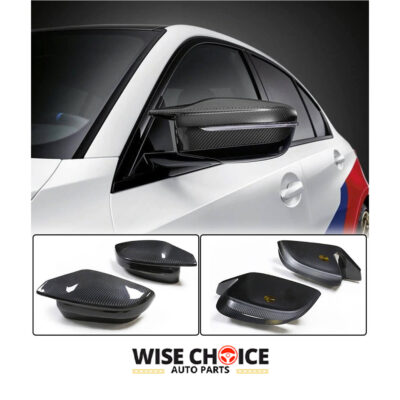 2020-2023 BMW M3 M4 G80 | G82 | G83 model with carbon fiber side mirror covers.