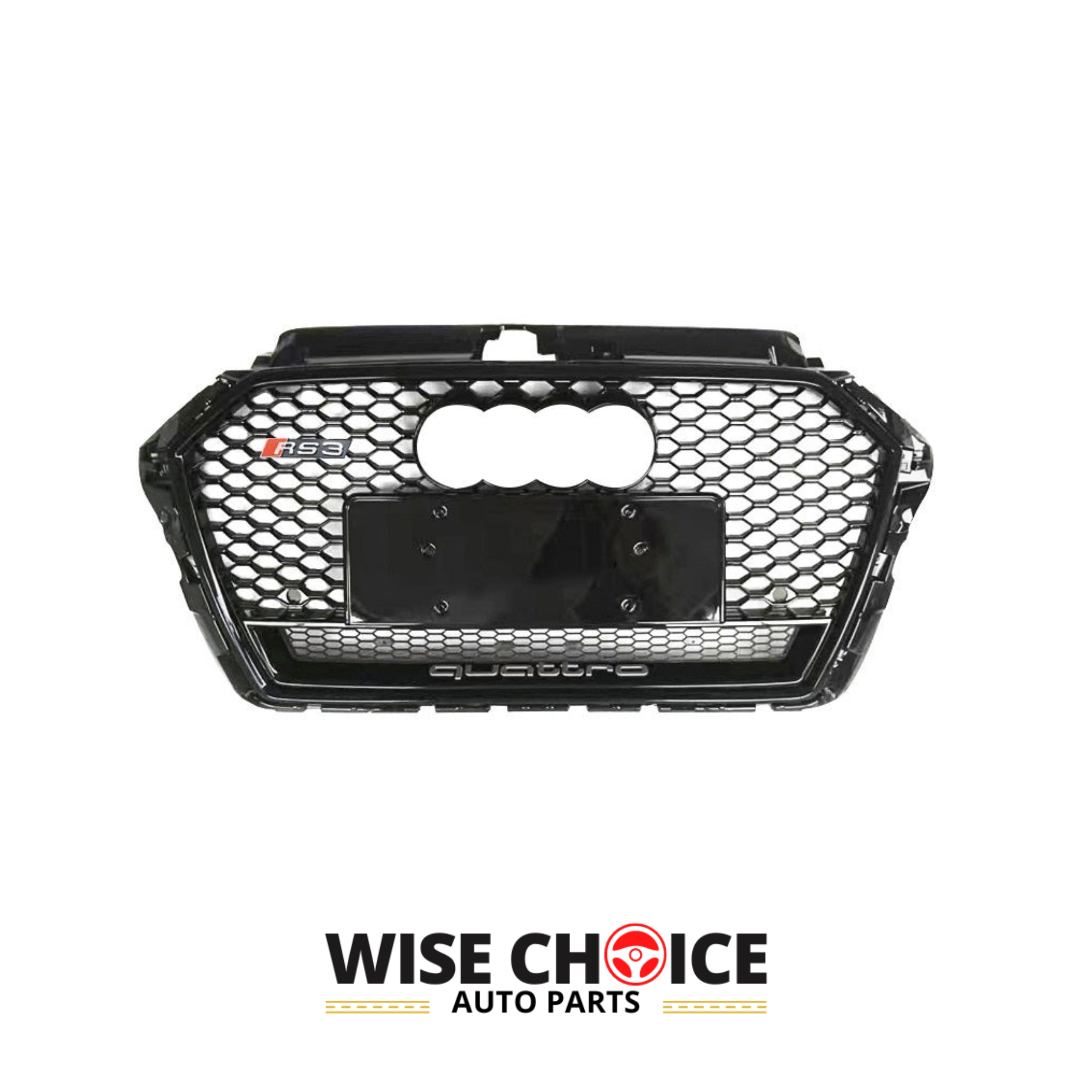 Audi RS3 Honeycomb Front Grille with Lower Mesh | 2017-2020 8V.5 A3/S3 Upgrade