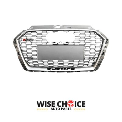 Audi RS3 Silver Honeycomb Front Grille for 2017-2020 8V.5 A3/S3 Models