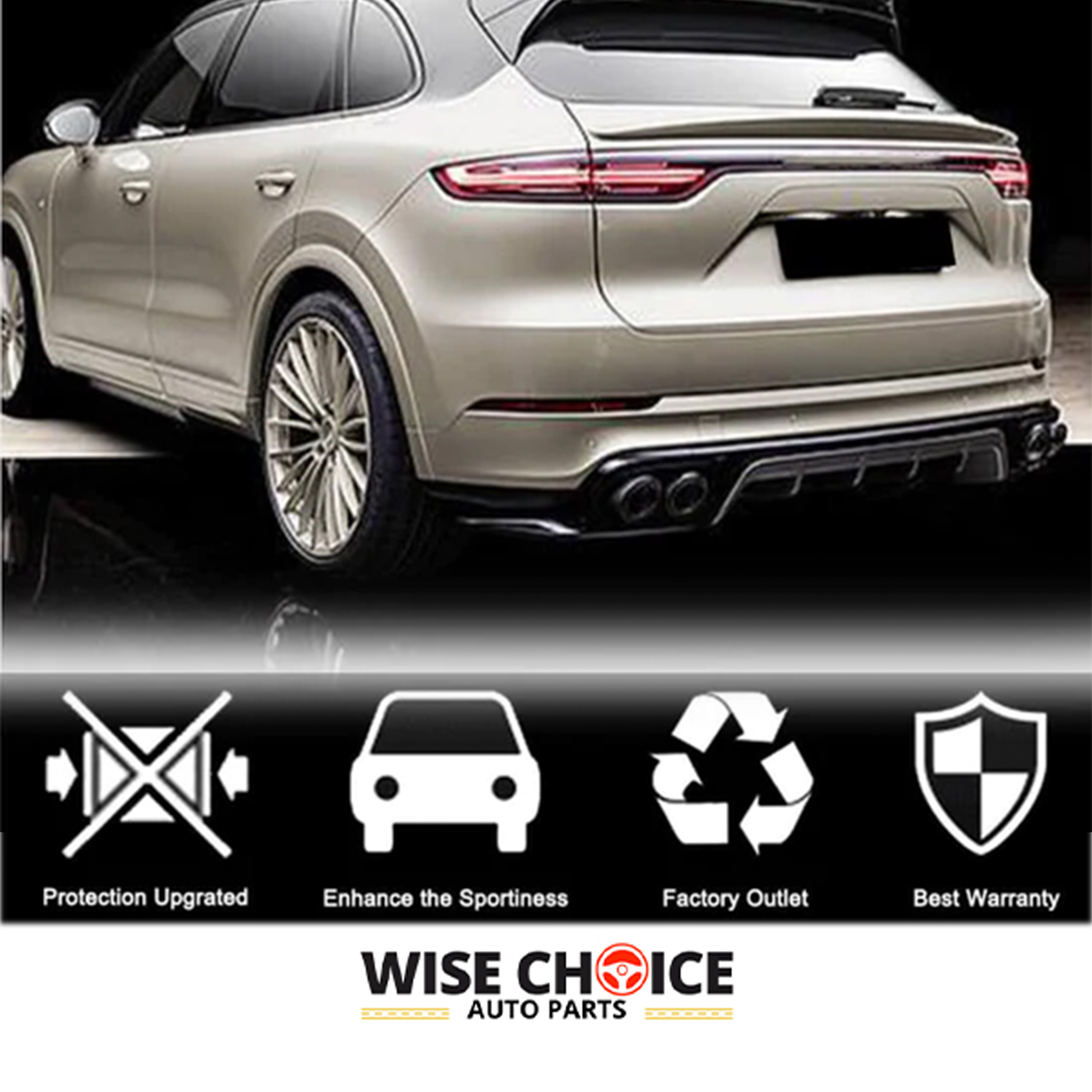 Porsche Cayenne Carbon Diffuser (2019-2022) – Elevate Your Porsche Experience