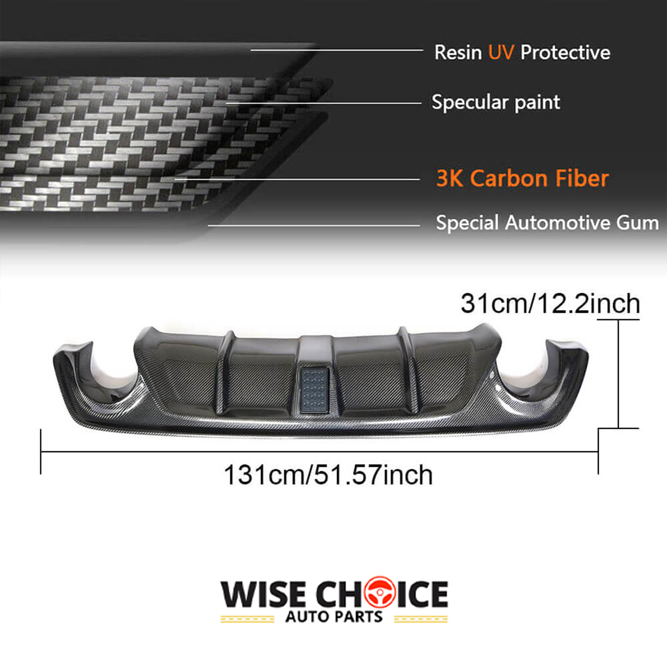 2014-2022 Infiniti Q50 Sport Model enhanced with our high-quality Carbon Fiber Rear Bumper Diffuser