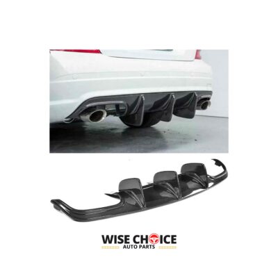 2007-2014 W204 M-Benz C63 AMG Carbon Fiber Rear Diffuser fitted on Mercedes-Benz
