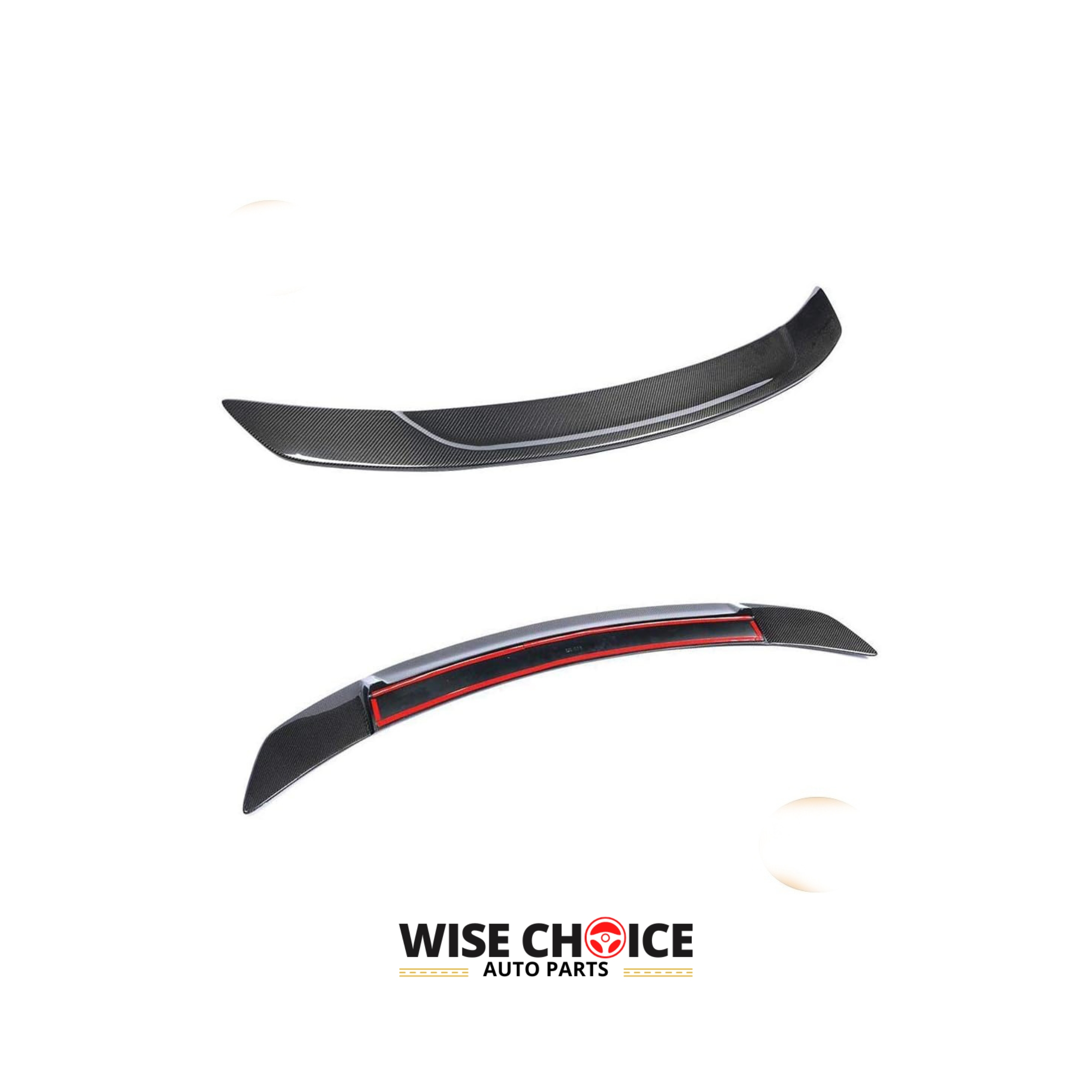 2012-2018 M-Benz CLS CLASS W218 Carbon Fiber Rear Trunk Spoiler on white background
