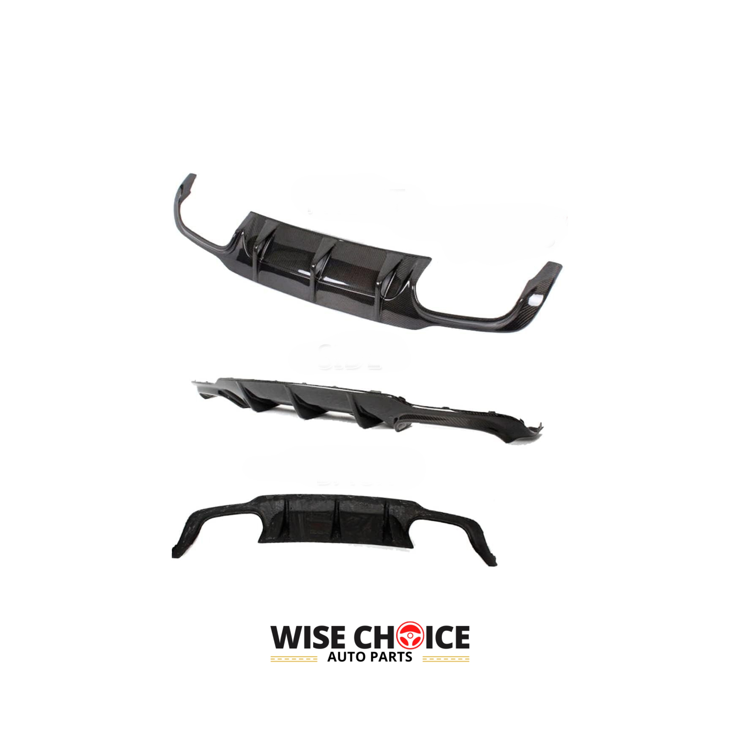 Dry Carbon Fiber Diffuser for 2007-2014 W204 Benz C Class models, including C300 Sport and C63 AMG
